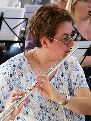 Lead flautist and Assistant Musical Director of the Winslow Concert Band, Jane Hubble