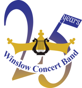 Logo representing Winslow Concert Band's 25th Anniversary