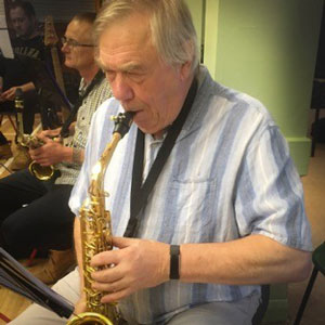 Image of Adrian Hobbs, alto saxophonist with the Winslow Concert Band