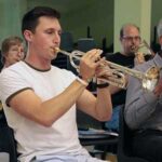 Sam Horton, lead trumpeter in the Winslow Concert Band