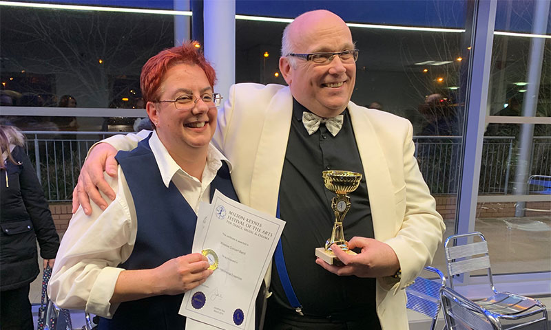 Paul How and Jane Hubble at MK Music and Drama Festival