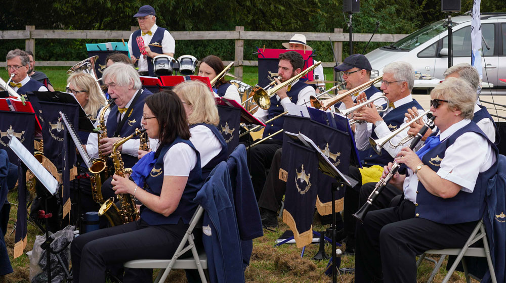 Members of Winslow Concert Band playing at an event