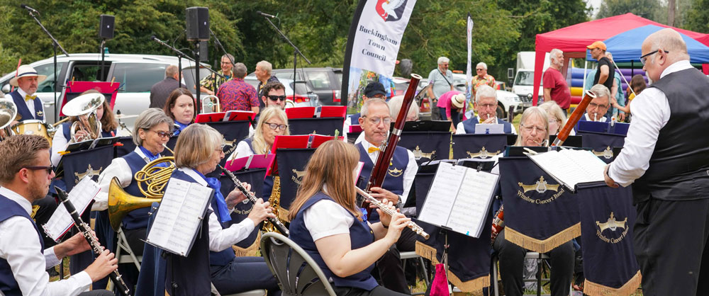 Winslow Concert Band playing at Celebrate Buckingham Day