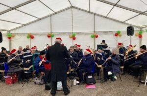 Winslow Concert Band playing at Christmas Magic at Melrose 2023
