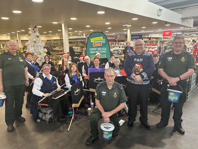 Winslow Concert Band playing at Dobbies Garden Centre, Bletchley