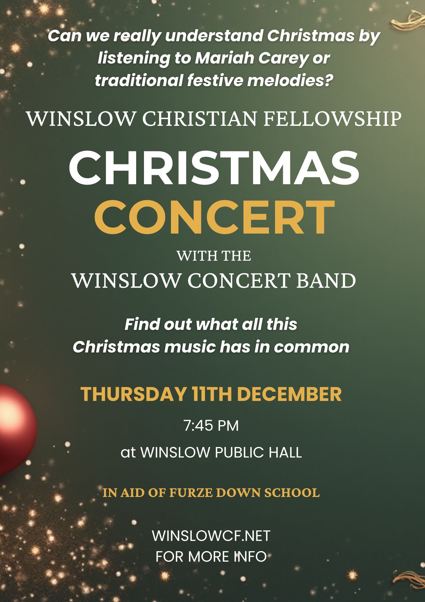 Poster for WCF Christmas Concert